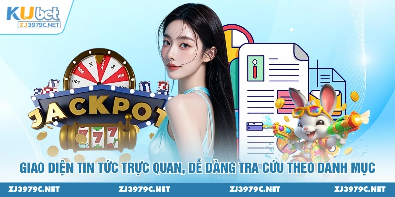 Giao diện tin tức trực quan, dễ dàng tra cứu theo danh mục